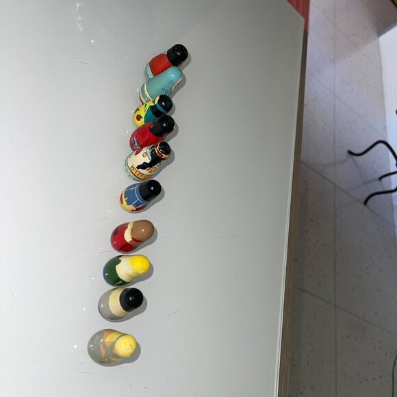 Vintage Folk Art Mini People From Around The World Multicultural Set Of 10 - Picture 5 of 9